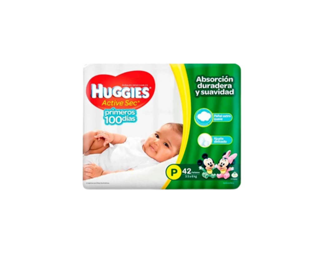 Pañales Huggies Active Sec – P