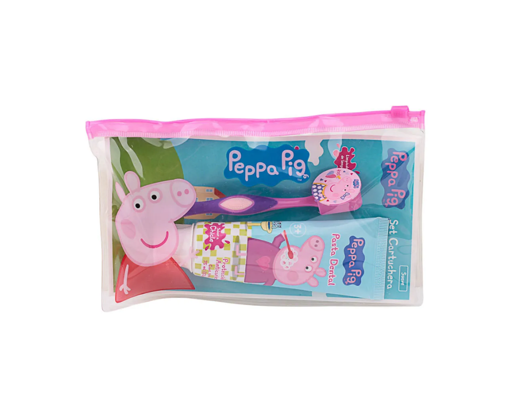 Set Dental Peppa Pig — Cepillo + Pasta + Estuche